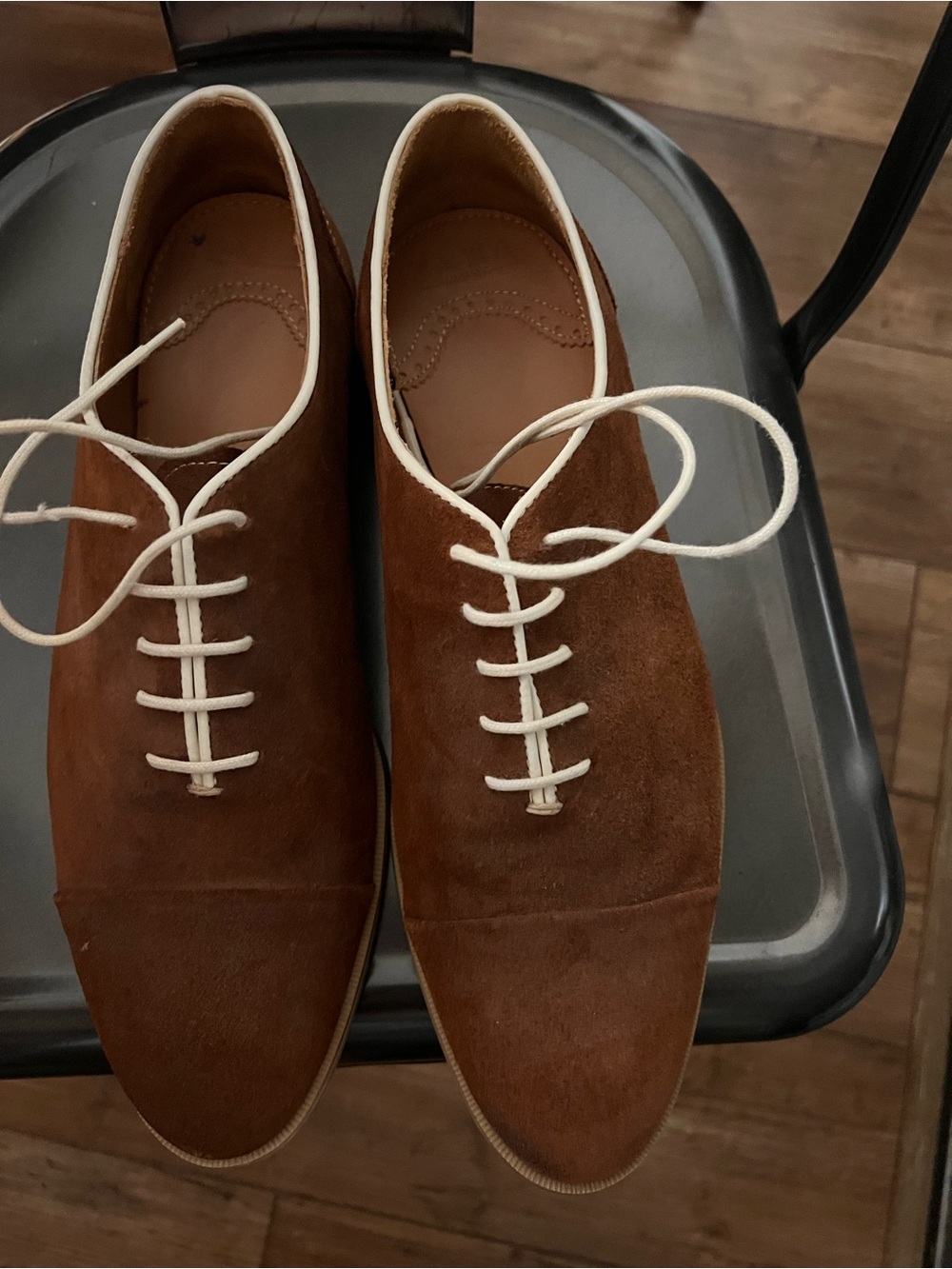 Men’s Zara Brown Suede Oxford Lace Up Shoes